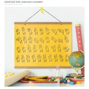 American Sign Language Wall Hanging. New.